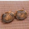 1Pc Leaf Coaster and Incense Burner - Dual Purpose Zinc Alloy Trinket Tray, Home Decor