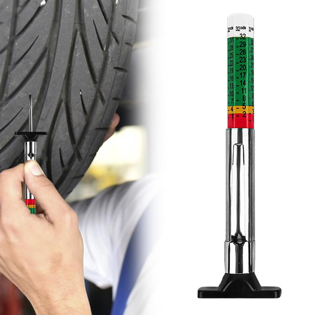 Tire Groove Depth Gauge - Clear Scale Display Tool, Tire Depth Checker for Beginners