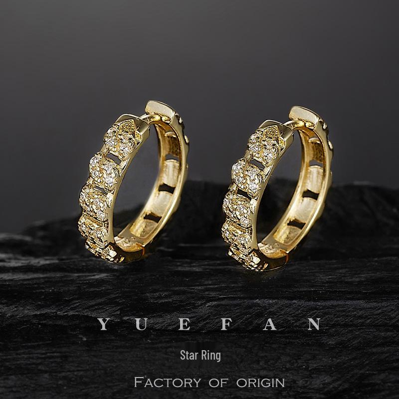 European Trendy Moissanite Ear Cuff: Elegant & Fashionable Light Luxury Earrings