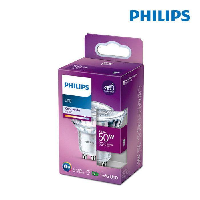 Ampoule - PHILIPS - GU10 - 4.6W - 390LM - 4000K lumière du jour