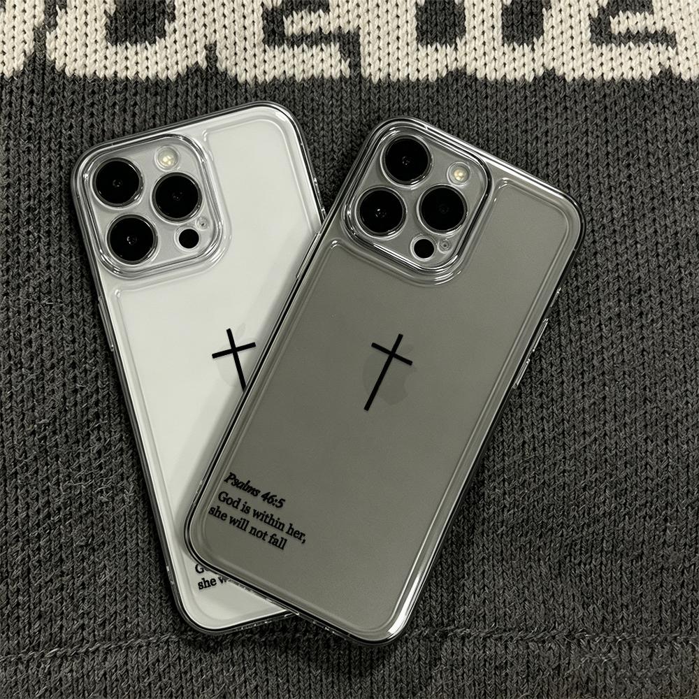 Scripture On The Cross Fashion Phone Case For Iphone 17 16E 15 11 12 14 13 Pro Max 16 Plus 17E Air Shockproof Cover Fundas