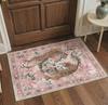 Zerbino Floreale Tigre Rosa Vintage Antiscivolo Lavabile Tappeto per Ingresso Tappetino per Ingresso Casa di Campagna Arredamento Casa