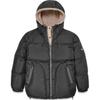 FW24 Reversible Hooded Long Sleeve Down Jacket Men Jacket Black 1163250-BLK