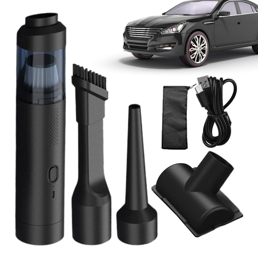 Handheld Car Vacuum 19000Pa Handheld Rechargeable Blow Suction Device 4 In 1 Pet Air Duster For Car Office Truck Pet Dust Floor