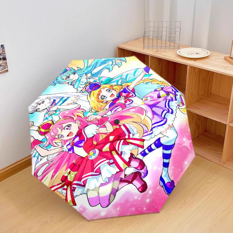 1 PC Automatic Folding Umbrella - WonderfulPrecur,Winx Club Pattern, Portable & Foldable Design with 8 Ribs, Christmas Birthday Gifts