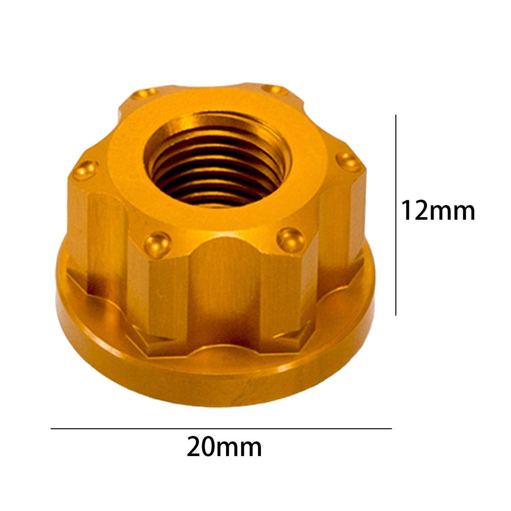 2x Bike Wheel Hub Axle Nuts Bicycle Accessory Replacement Front Wheel Nut