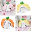 Schattig Aardbeien Konijn Pluche Speelgoed Sleutelhanger Fruit Transformatie Pop Tas Hanger