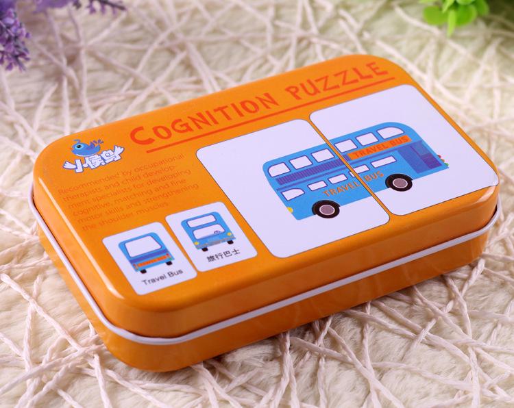 

Tin Box Literacy Cards: Tear-Resistant Matching Cards for Early Education and Cognitive Development (Ages 0-3) - Model ZSB02