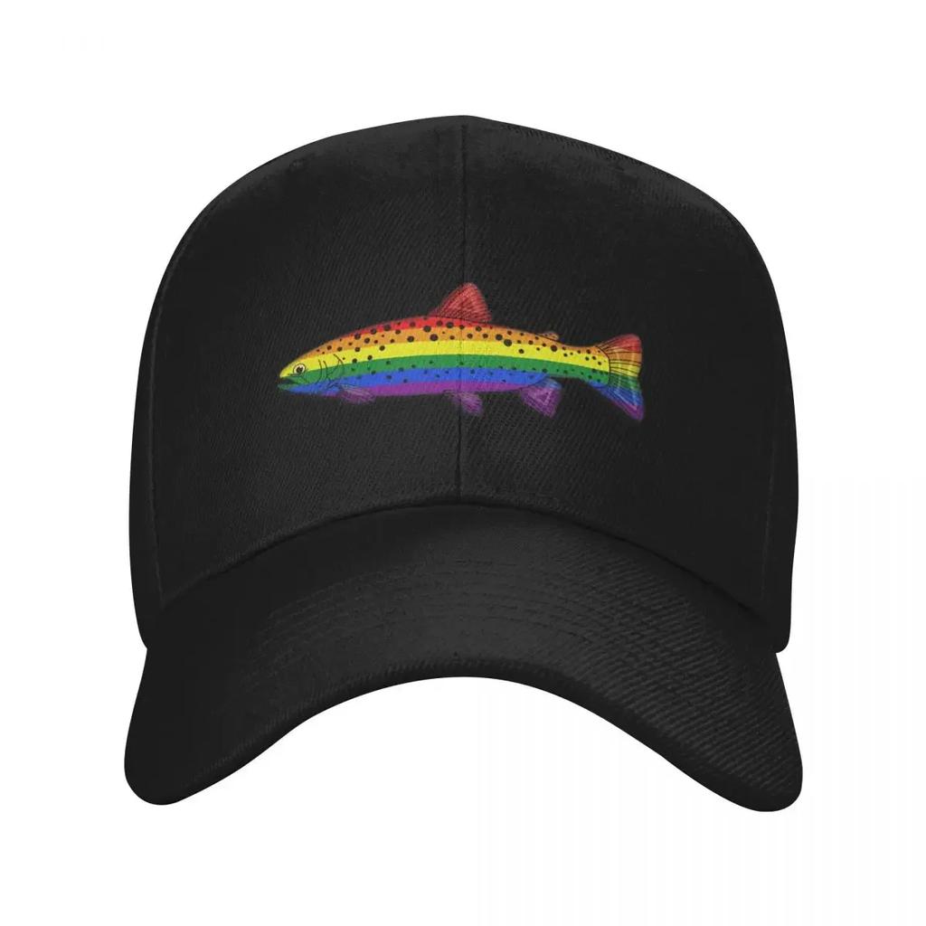 Rainbow Trout Baseball Cap Snap Back Hat Sun summer hat Unisexs Luxury Womens