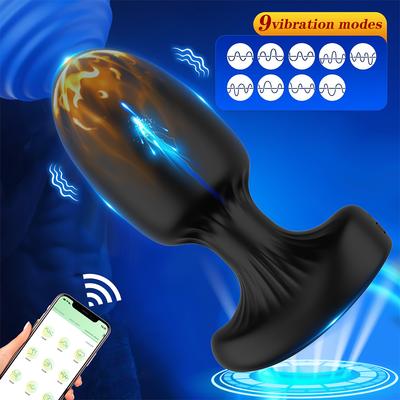 Drahtlose Steuerung Analvibrator 9 Vibrator Buttplug Männer Prostata-Massagegerät Stimulator Weiblicher Masturbator Sexspielzeug für Erwachsene für Frauen