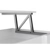 Table basse relevable - Style contemporain blanc mat - L 100 x P50 x H44cm - HAPPY