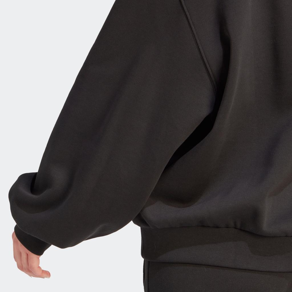 Adidas Originals SS23 Adicolor 70s Retro Series Sweatshirt With Three-Stripes And Loose Fit Women Tops Black IK7869