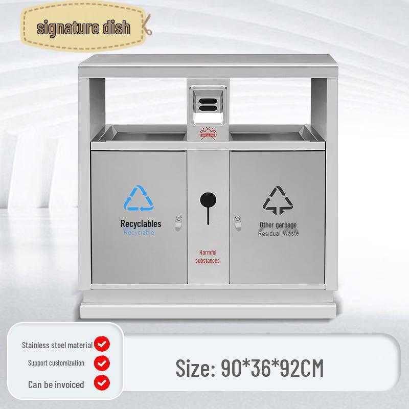 Stainless Steel Outdoor Waste Bin