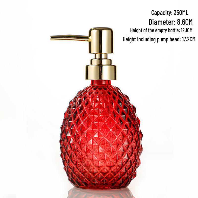 Elegant Oval Glass Pump Bottle for Shampoo, Shower Gel, Soap, and Hand Sanitizer