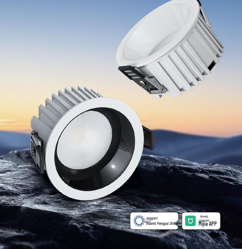 Mijia Smart LED Einbaustrahler: Bluetooth 2.0, Vollspektrum, Integrierte Deckenleuchte für Wohnzimmer