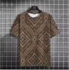 Vintage Men's T-Shirt Easy Race Print, Short Sleeve Summer Round Neck Streetwear Loose Transparent