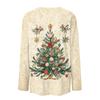 Women's Casual Christmas Print Long Sleeve Neck Top