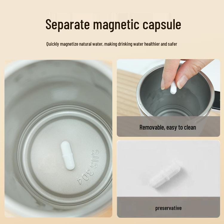 Intelligenter magnetischer Rührbecher: Tragbarer Temperaturmessender Kaffee-, Smoothie- & Protein-Shaker