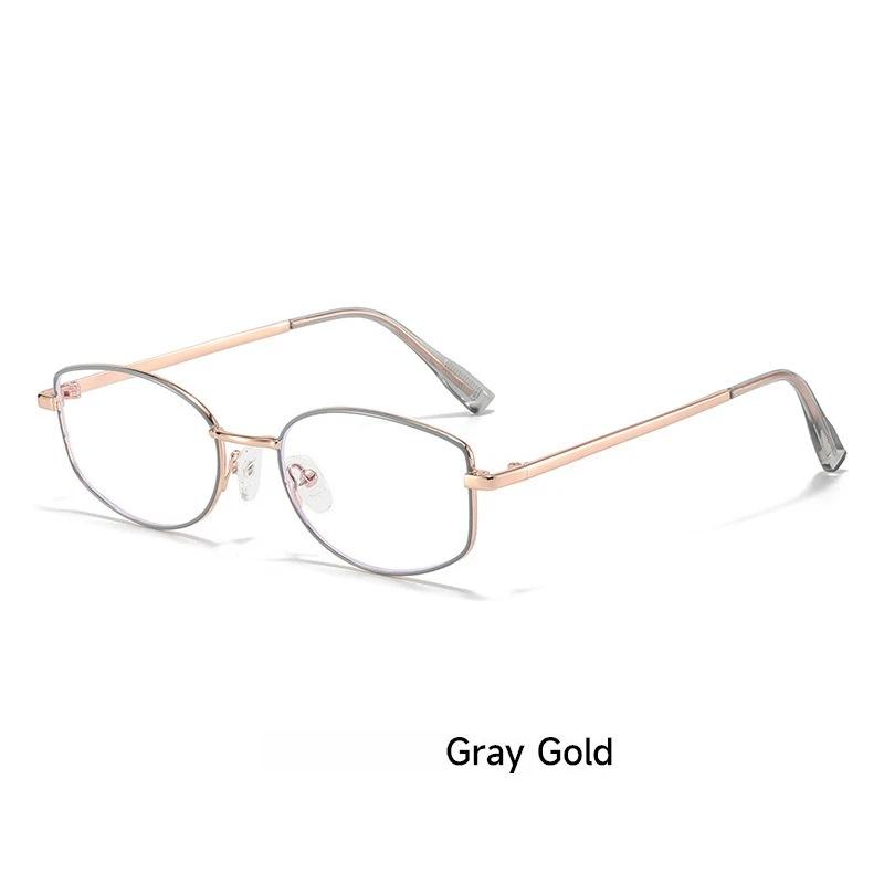 New Fashion Hd Metal Frame Artistic Women'S Flat Light Glasses Ultra Light Neutral High Quality Luxury Anti Blue Light Glasses