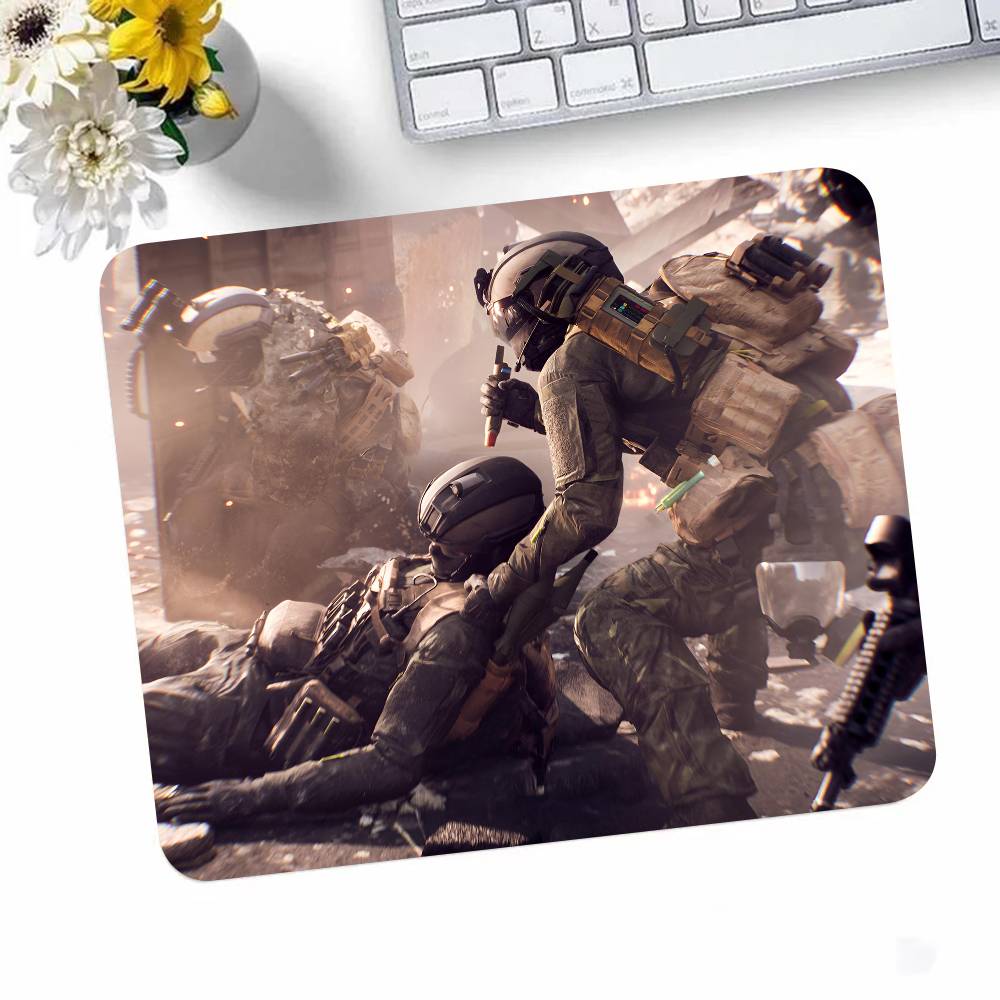 Game B-Battlefield 6 Mousepad Small LockEdge Mouse Pad For Gamers Computer Desk Pad Rectangular Anti-slip Rubber