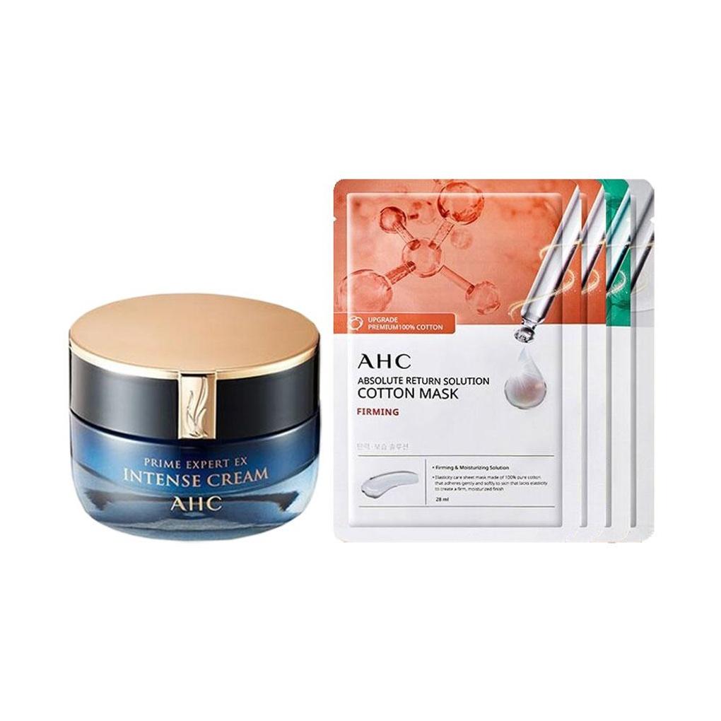 

AHC Prime Expert EX Intense Cream 50ml + 4 Mask Packs AHC Expert Cream 50ml + 4 random masks