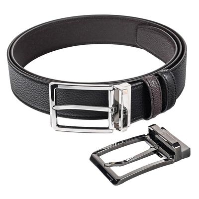 Dunhill Široký systém pásku Dárkový UK Pánský 3,5cm Pásek, Oboustranný, Černá/Čokoládová, Kompatibilní, Sada, DU24F4T21PI001, [Kód produktu DU24F4T21PI001]