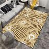 Floral Pattern Carpet with Daisy Design and Beige Background, Home Decor Suitable for use as an anti-slip for living room bedroom sofas