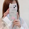 For iPhone 15 Silicone Case Cute Cat Silhouette Design Shockproof Phone Back Cover