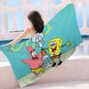 Anime S-Spongebobes Cute Microfiber Printed Beach Towel Mountain Climbing Yoga Beach Swimming Running Absorbent Soft Towel