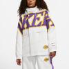 Nike Ambush X Nba Lakers Veste à capuche en coton ample à manches longues et imprimé de lettres pour femme Vêtements d'extérieur Blanc DB9564-121