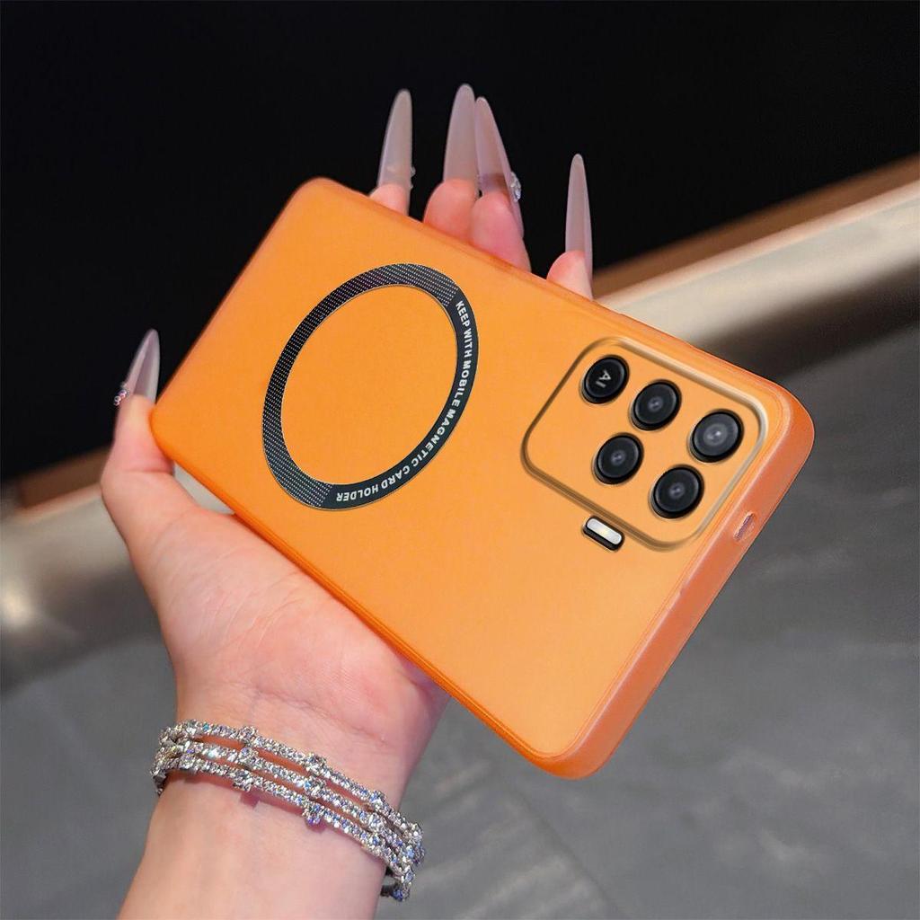 Magnetic Semi‑Transparent Matte Phone Case for OPPO A94 4G Soft TPU Shockproof Cover