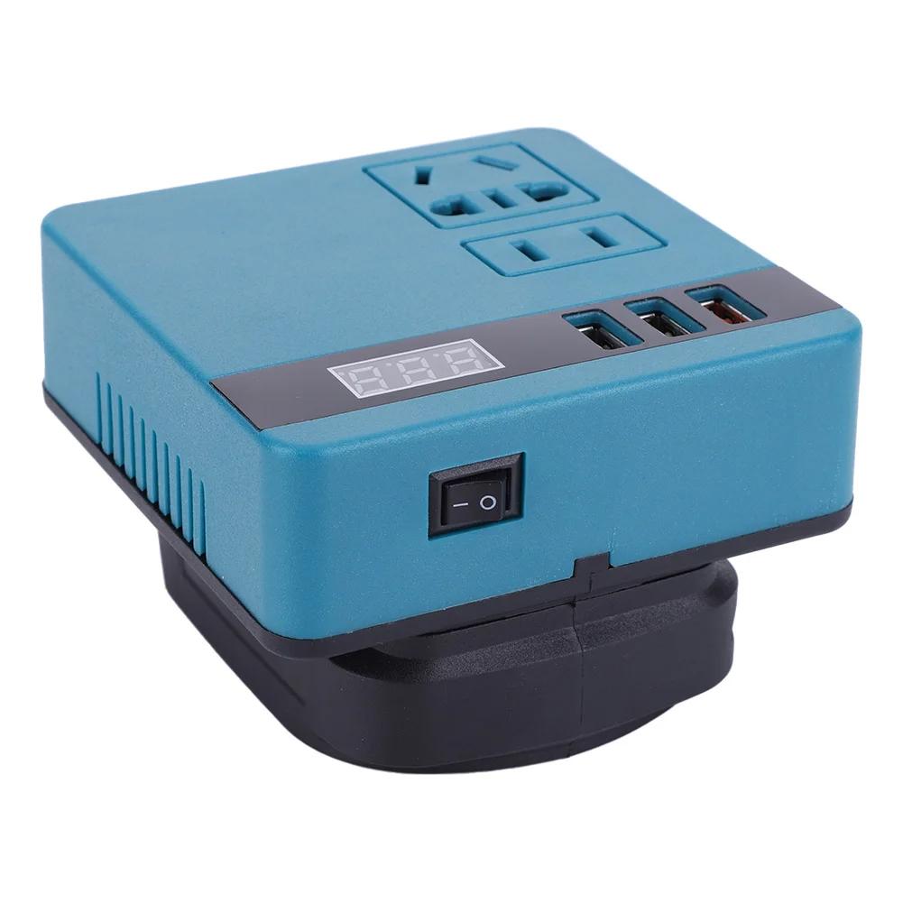 120W Lithium Battery Inverter DC 18-21V To AC 220V Electric Tool Battery Inverter Power Inverter Fit for DeWalt Makita Milwaukee