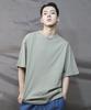 Deumakeu Boxy Fit Plain Short Sleeve T-Shirt Light Khaki