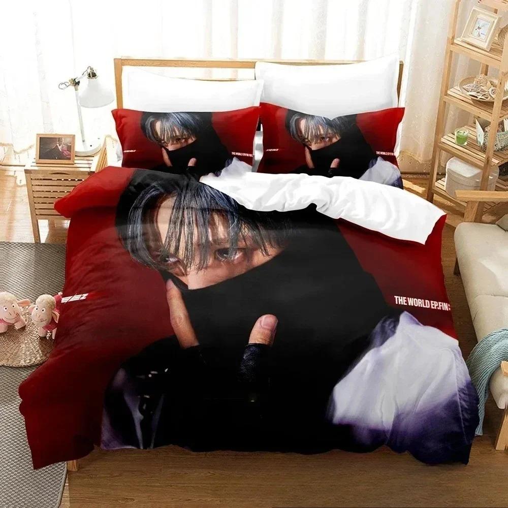 The World Ep.fin Will ATEEZ Bedding Set Duvet Cover Bed Set Quilt Cover Pillowcase Comforter King Queen Size Boys Adult Bedding