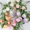 Nordic Style Silk Rose Bouquet - Romantic Artificial Flowers for Living Room & Wedding Decoration