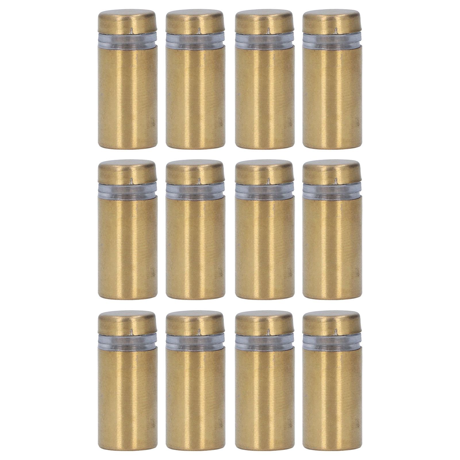 

12Pcs Stainless Steel Standoff Screws Wall Sign Advertising Nails Hardware for Acrylic 12x25mm