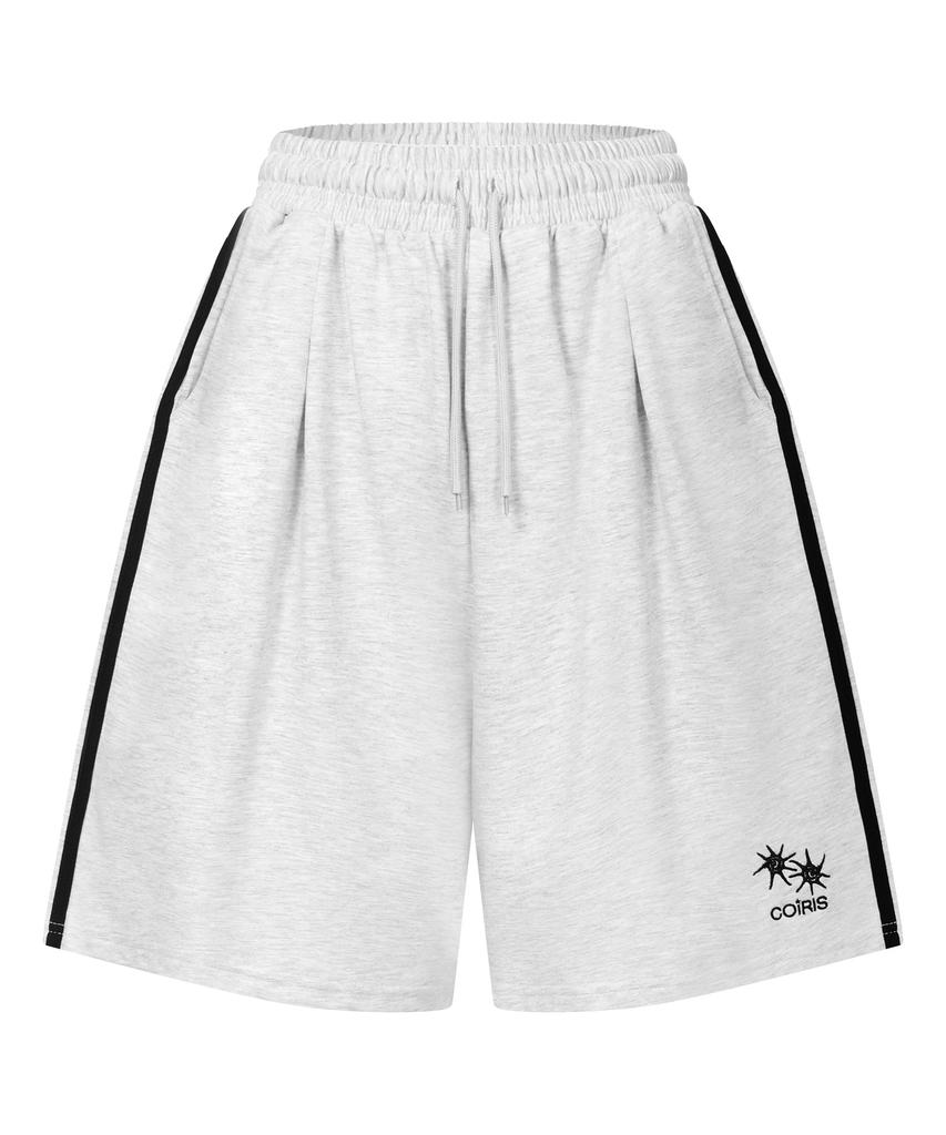Koiliseu Ebro Side Track Line Sweat Half Pants (2 Colors)