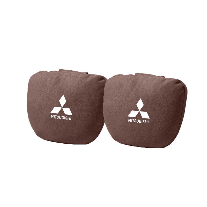 Autostoel Hoofdsteun Nekbeschermer Kussen Suède Leer Gordel Schouderpads voor Mitsubishi Outlander I200 Pajero Eclipse ASX Lancer