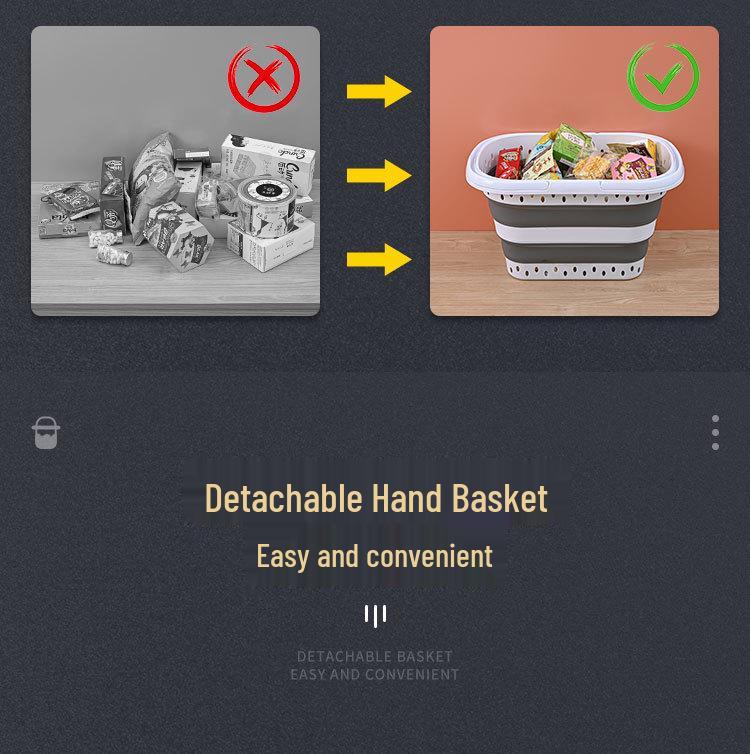 Portable Folding Laundry Basket - Large Capacity and Durable Design for Versatile Storage
