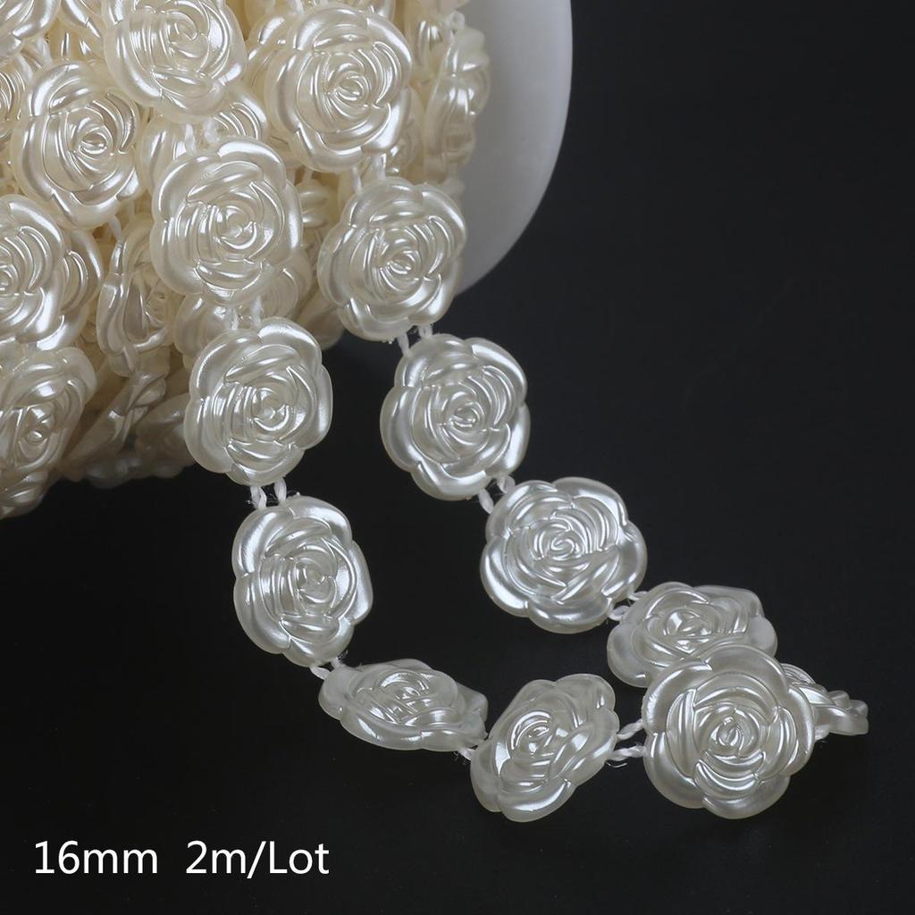 Round Sun Rose Double Pearl Chain for Wedding & DIY Hair Accessories