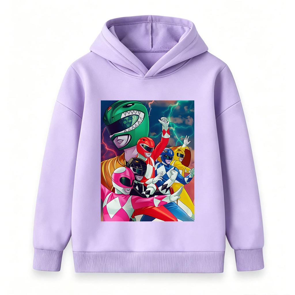 Kids Boys Girls Casual Long Sleeve Crewneck Hoodie, Cool Colorful Superhero Team Printed Soft Pullover Sweatshirt for Daily Wear and Themed Party Acti