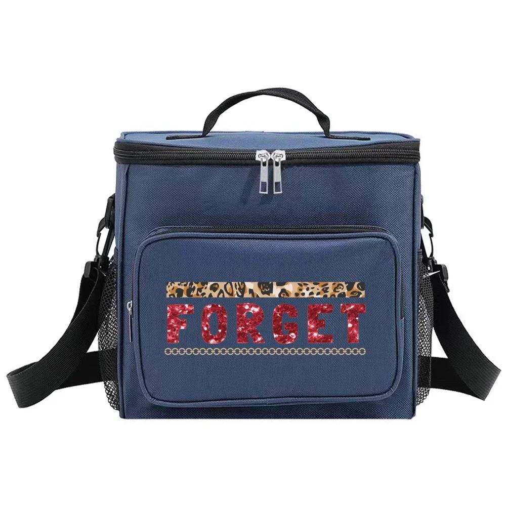 Insulated Lunch Bags Cooler Box Thermal Organizer Handbag for Student Portable Waterproof Camping Storage Boxes Leopard Pattern