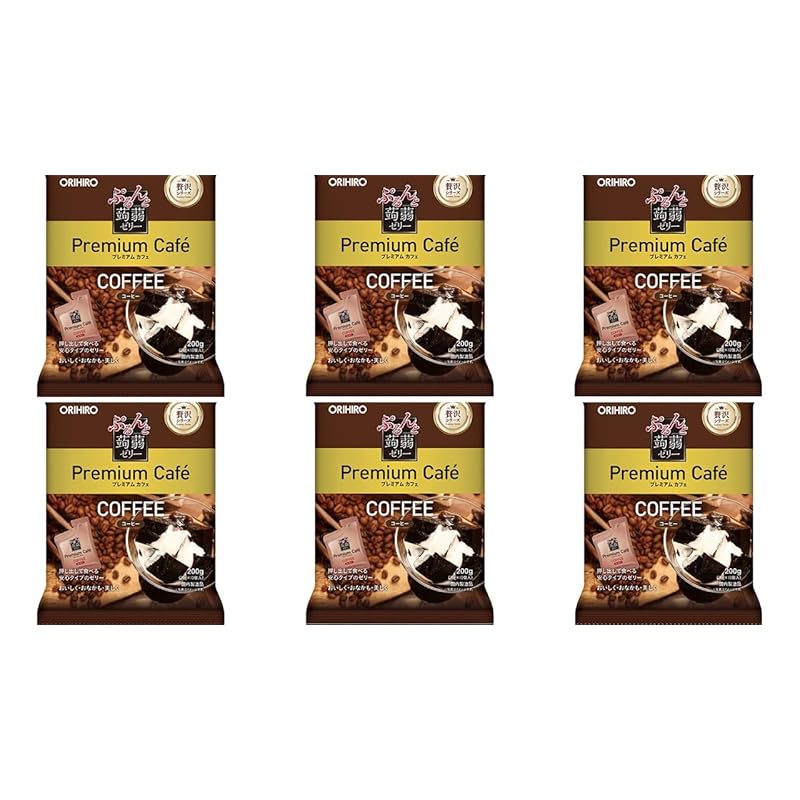 

[Set of 6 bags] Orihiro Purunto Konjac Jelly Premium Cafe coffee Jelly (10 pieces x 6 bags set) 60 pieces in total)