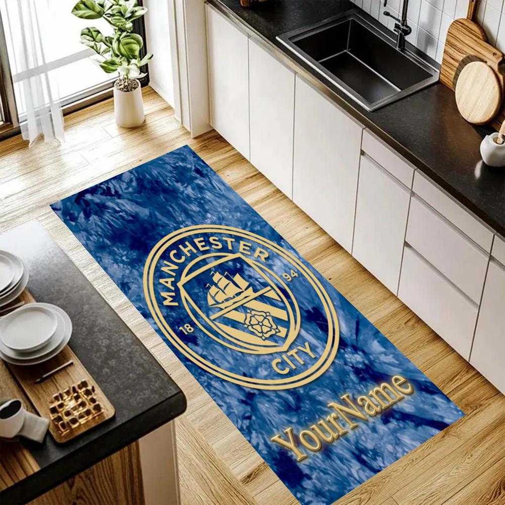 Manchester City Customize Your Name Kitchen Rug Runner Rug Laundry Mat Hallway Entryway The Best Gift Choice