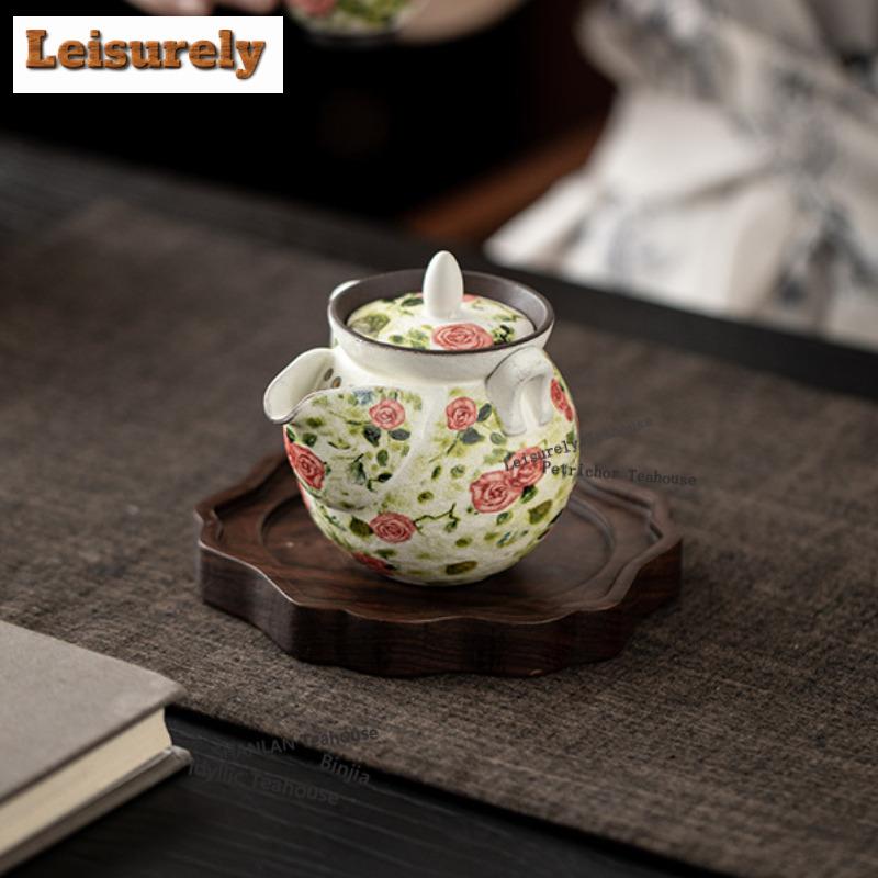 111ML Rose Handheld Teapot Traditional Tea Infuser Pot Household Tea Making Kettle With Filter Tableware Ornaments Supplies Gift