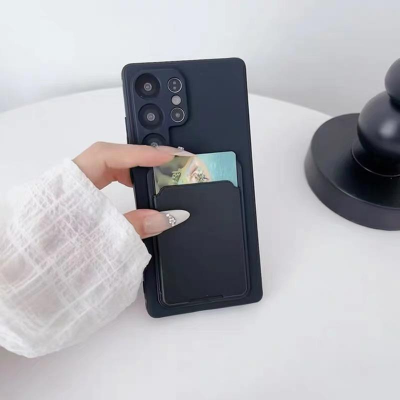 Card Bag Wallet Case for Samsung Galaxy S26 Ultra S24 23 22 S25 Ultra Plus S24FE NOTE10 Ultra Thin Shockproof Soft Cover