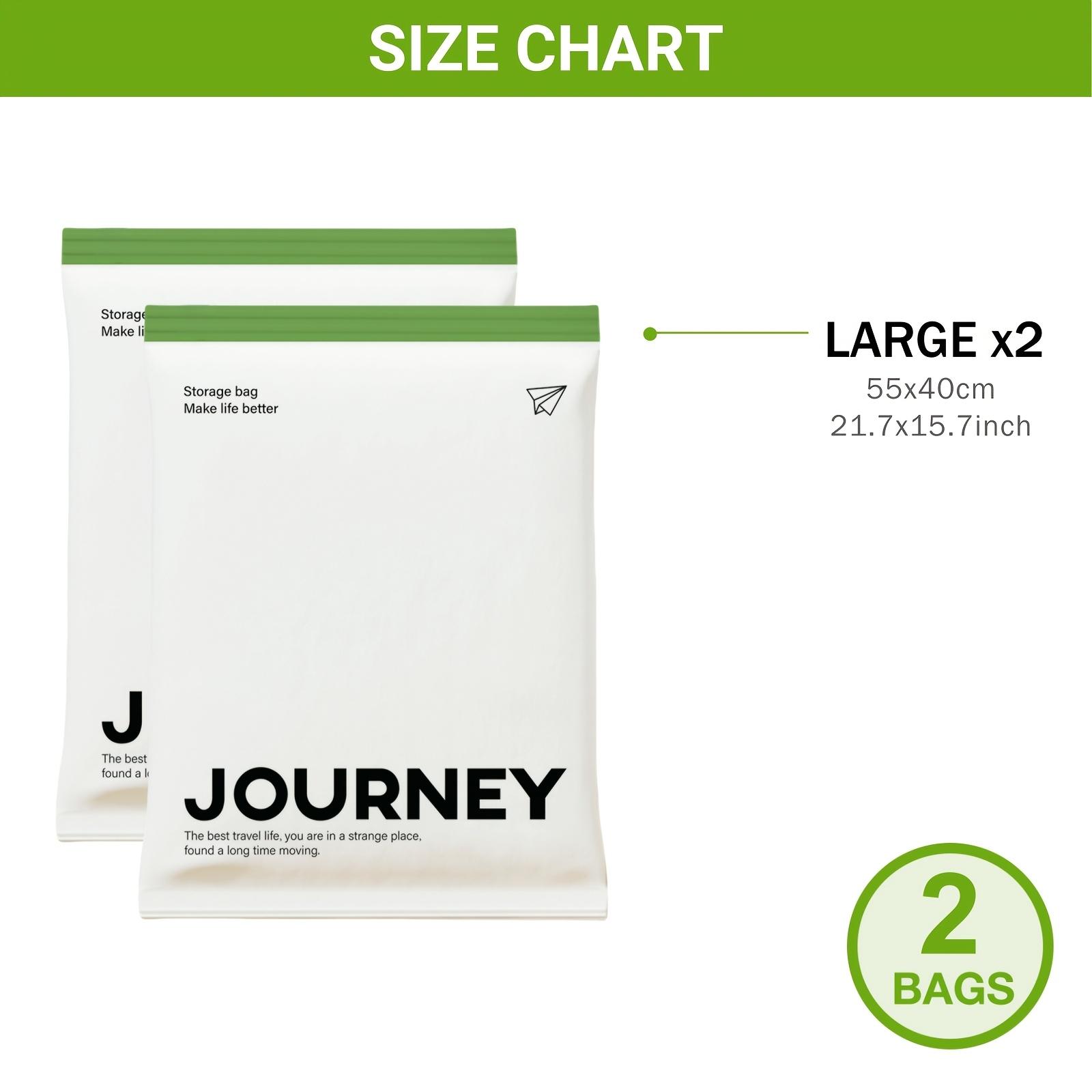 2 шт компрессионные дорожные сумки JOURNEY - Компактные пластиковые пакеты на молнии для багажа и круизного снаряжения не требуется вакуумный насос портативные для дорожных сумок 844₽