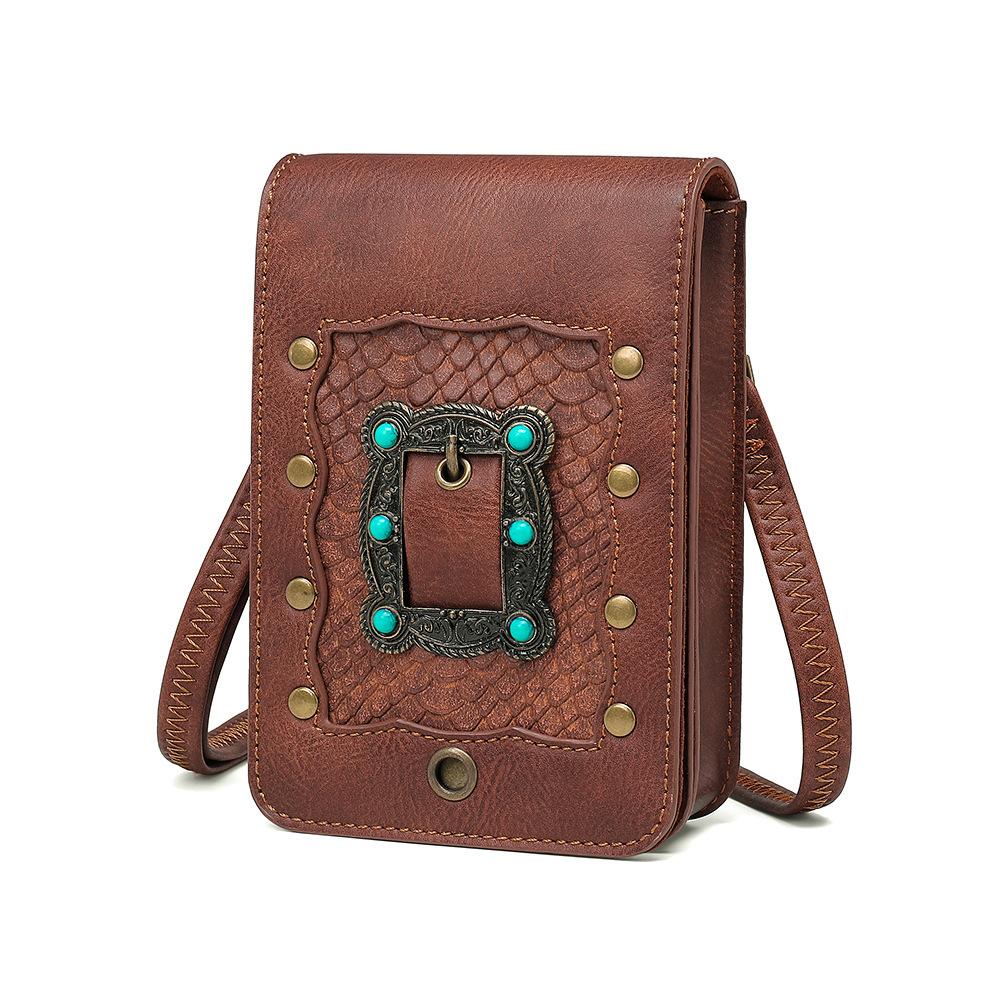 Punk Girl's Single-shoulder Crossbody Bag MINI/ Mini Square Bag for Outdoor Travel
