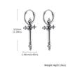 Vnox Stainless Steel Geometric Cross Earrings for Women Men, Gothic Punk Huggie Hoop Jewelry Gifts, Fashion Dangle Earrings