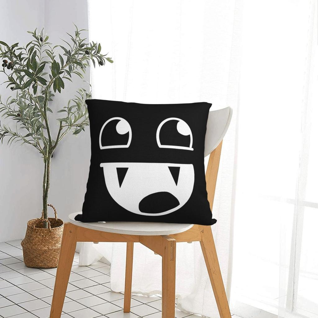 Funny Domo Kun Face Pillow Case Meme Anime Doll Cushion Covers Custom Zippered Decor Pillowcase for Bed 18"
